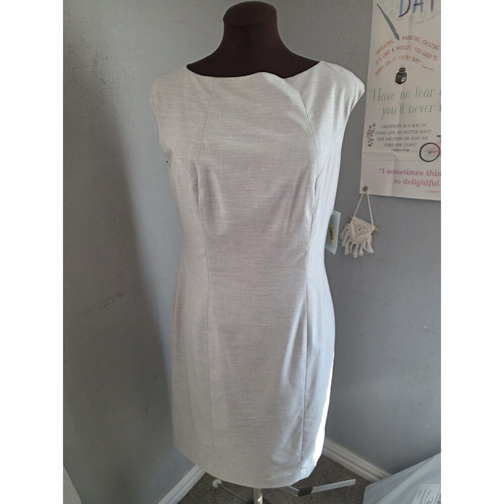 Reba Titanium First Blooml Sheath Dress Size 12 NWT